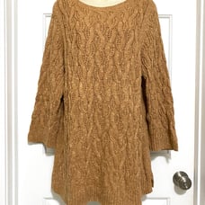 J Jill Camel Cable Knit Tunic Sweater -orig 99.
