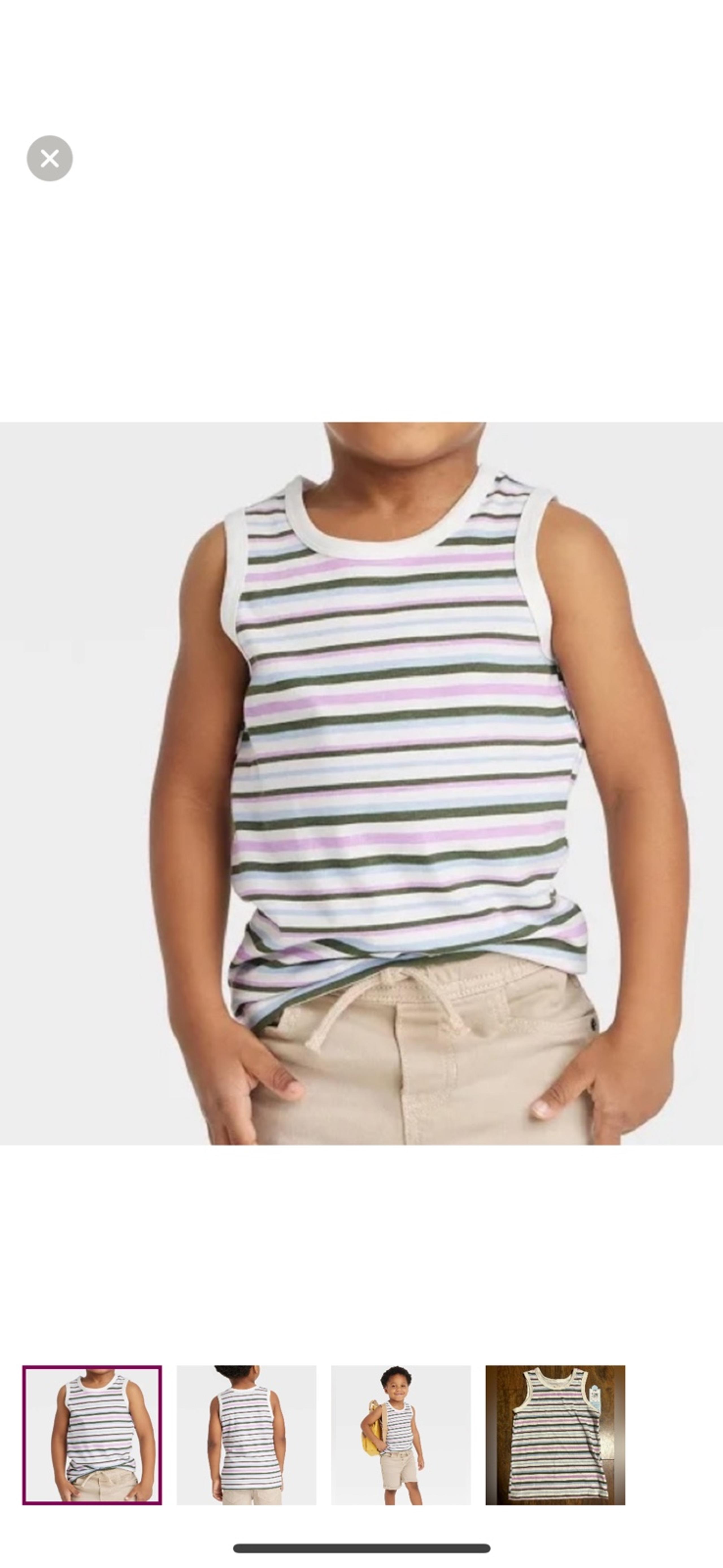 Cat & Jack Toddler Boys Striped Tank Top - 3t