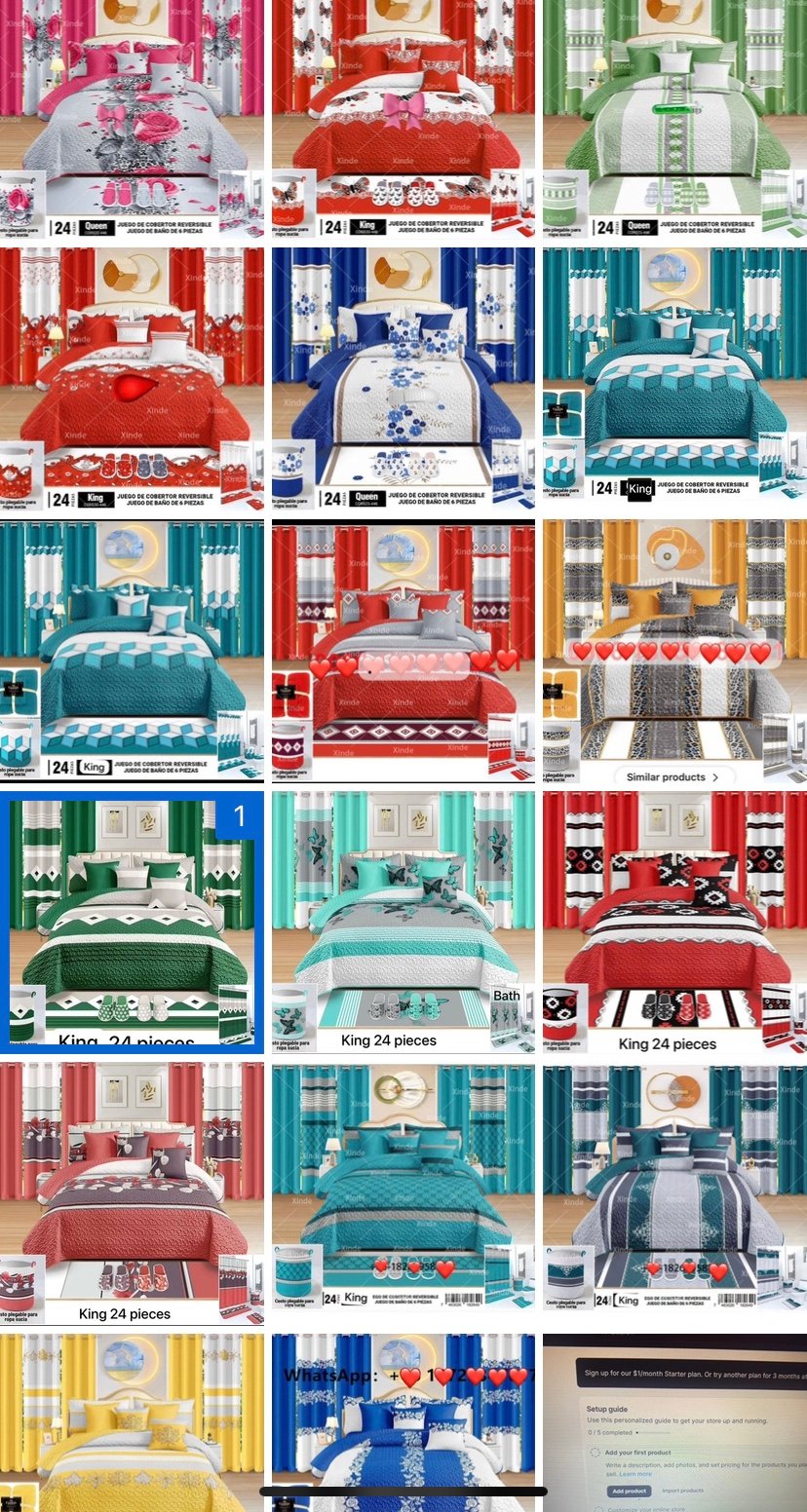 Bedspread 24 pieces matching bath decoration king