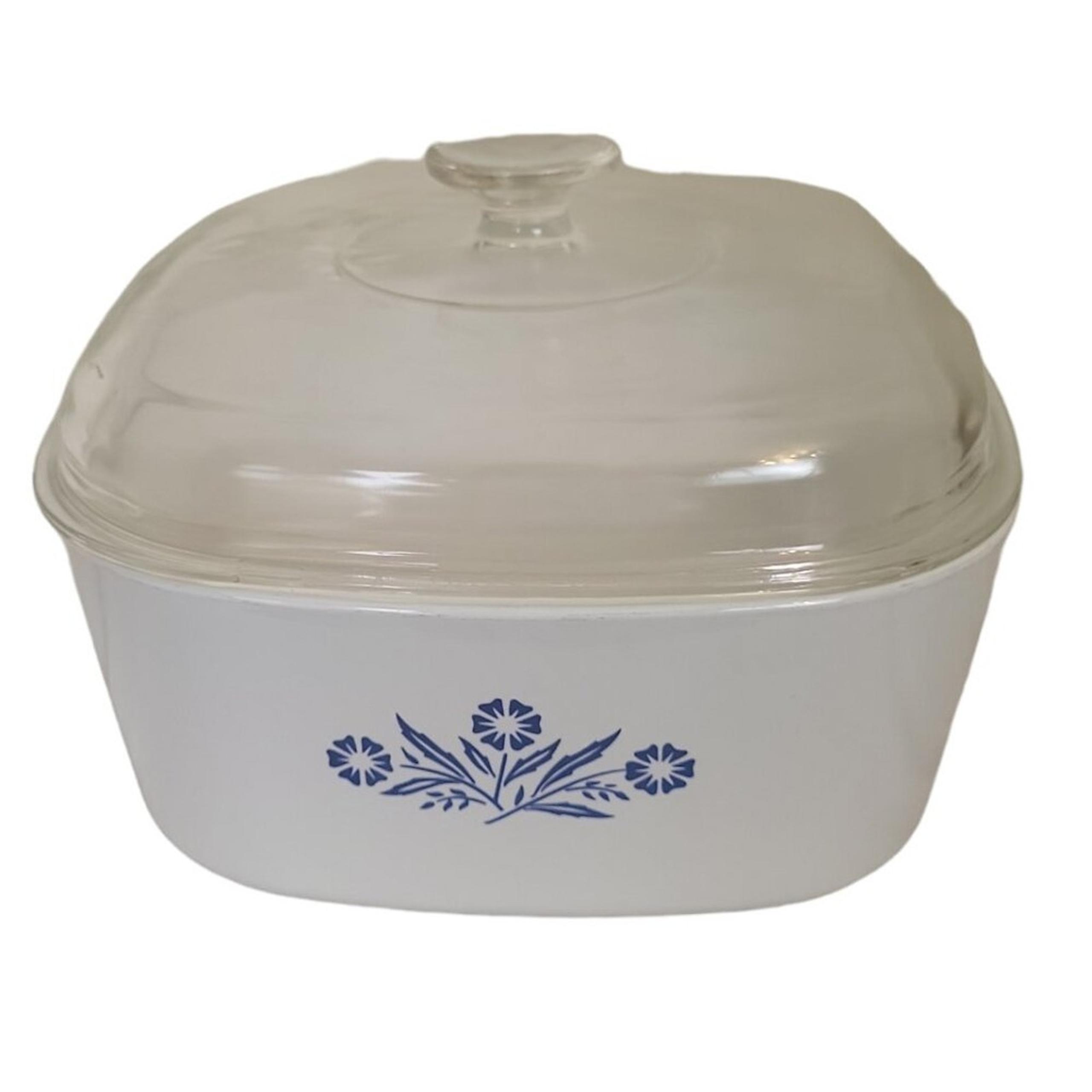 Corningware Blue Cornflower pattern 5 liters casserole dish & Pyrex glass lid
