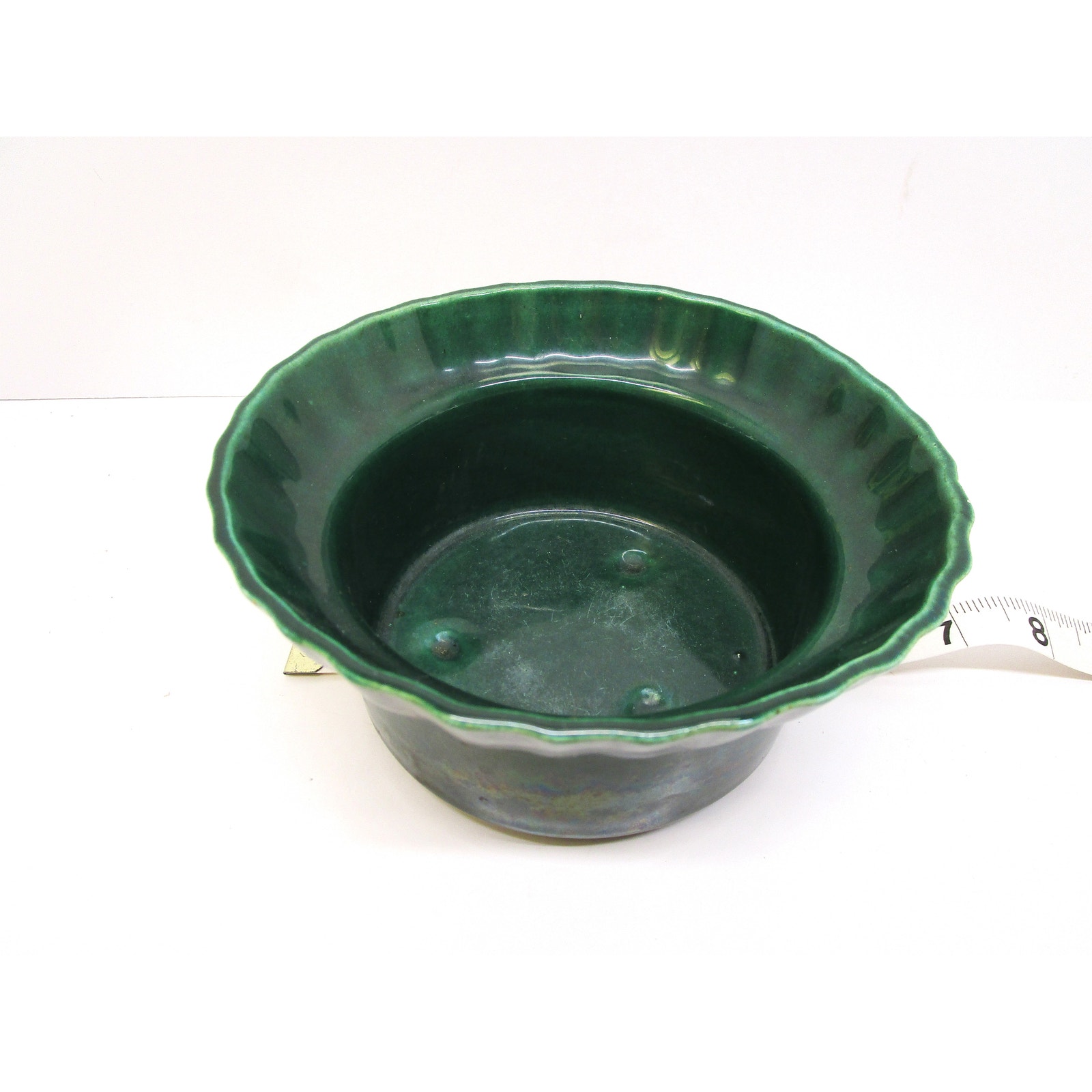 MCM 1953 Myramar California Pottery Planter Pot Green Flared Rim Herb Succulent