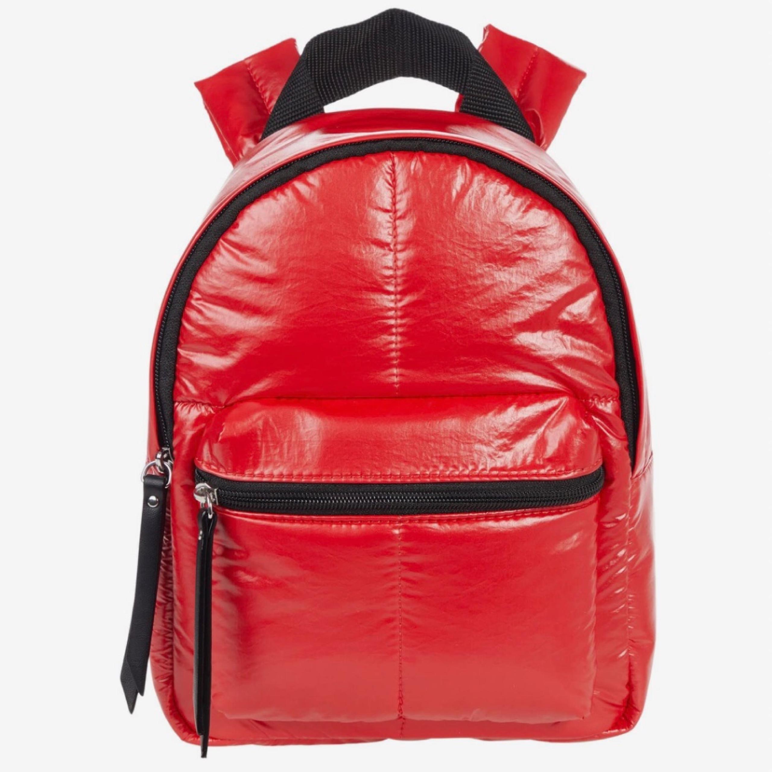 New With Tag Circus by Sam Edelman Gwen Mini Red Glossy Backpack RETAILS $110