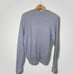 Vintage 1980s Shetland Wool Sweater Periwinkle Blue Sweater Blue V L Neck b127