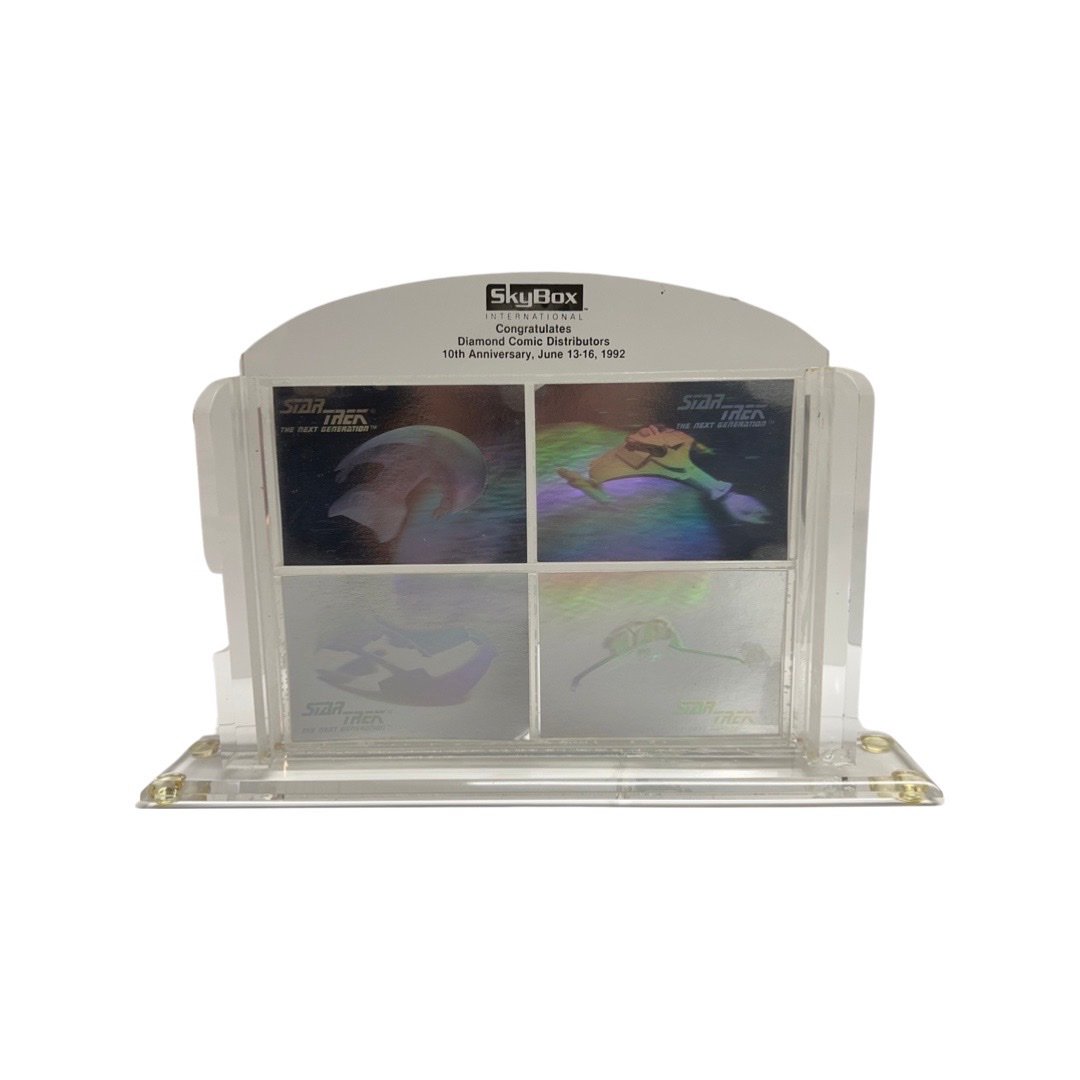 Skybox Star Trek TNG holographic cards with display, original
