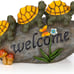 Welcome Turtles on a Rock Solar Powered LED Outdoor Decor Garden Light