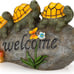Welcome Turtles on a Rock Solar Powered LED Outdoor Decor Garden Light