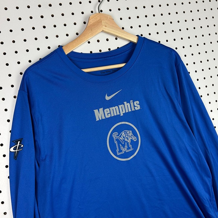 1 Cent Memphis Tiger Basketball Nike Shirt Large Penny Hardaway Team Issued Blue
