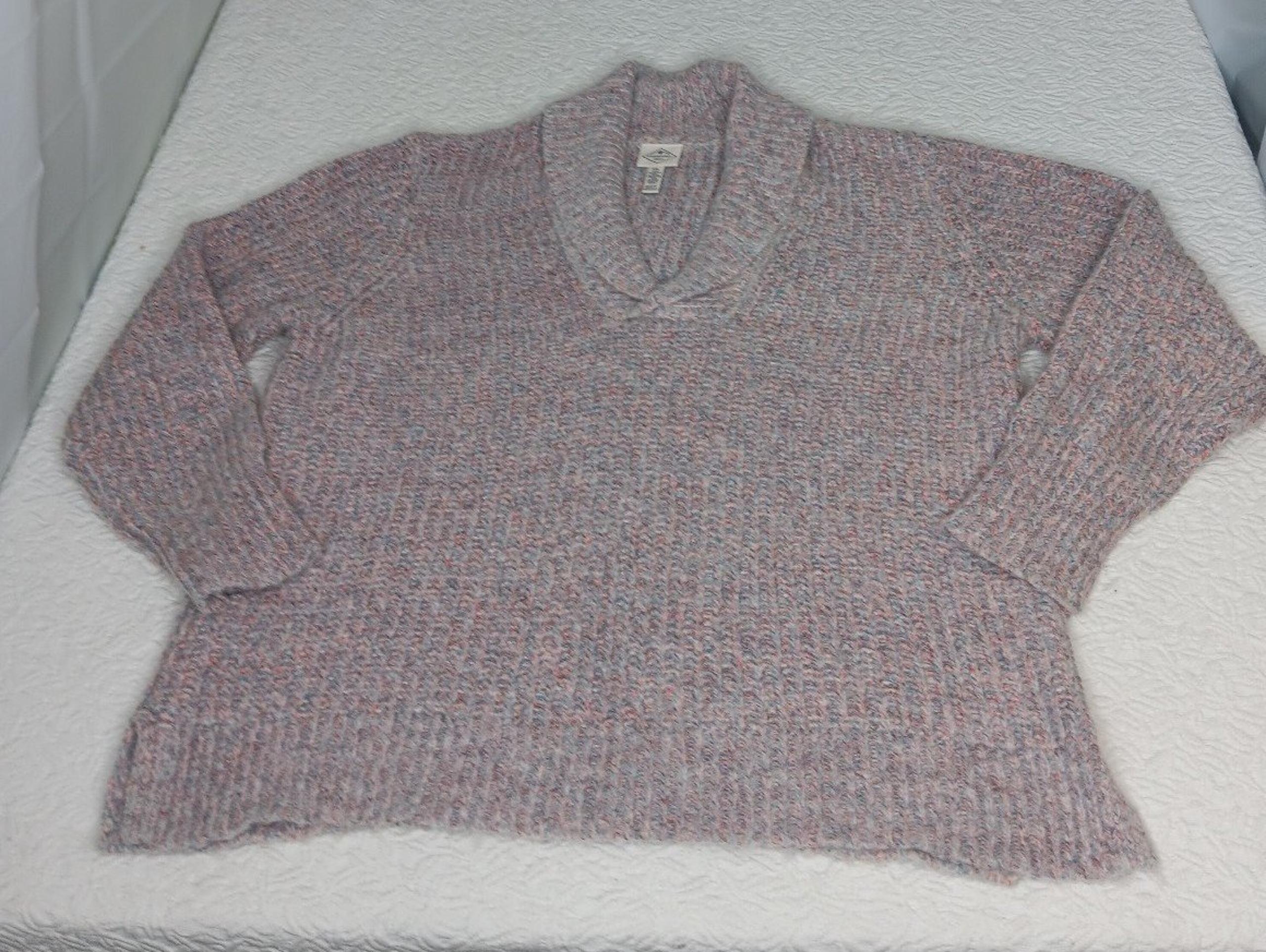 St Johns Bay Wool Blend Cowl Sweater Woman XXL Fluffy Soft!!**