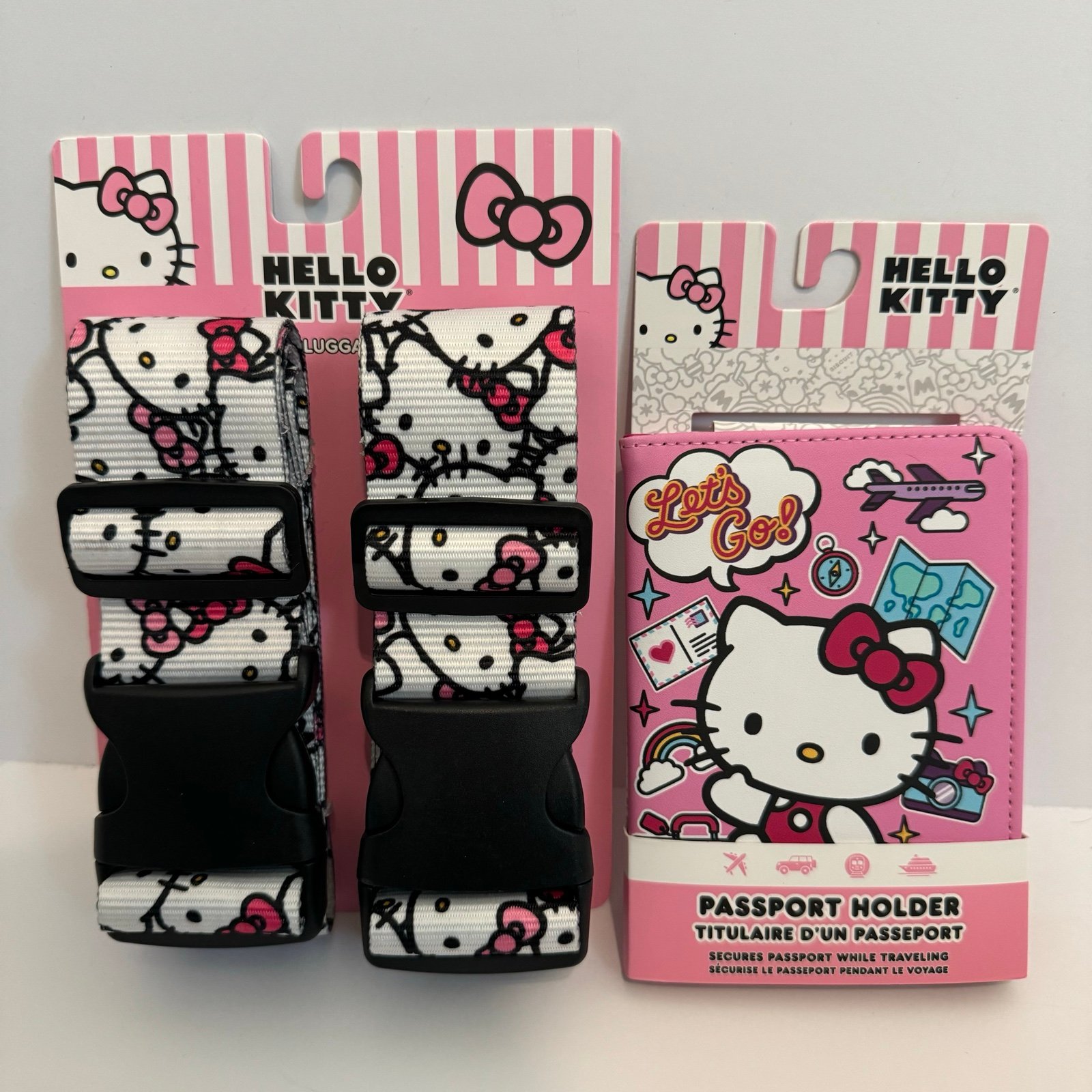 Hello Kitty Travel Passport Holder Luggage Strap Bundle Vacation NWT