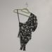 Free People Black Floral Print Somethin Bout You One Shoulder Bodysuit Sz XS NWT