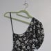 Free People Black Floral Print Somethin Bout You One Shoulder Bodysuit Sz XS NWT