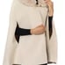 NWT - Vince Camuto - Women's Solid Faux Fur Collared Cape Topper