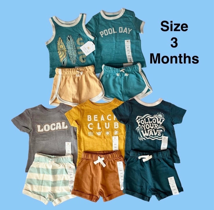 Little Co by Lauren Conrad 12 Piece Summer Clothes Bundle Baby Boy 3 Months NWT