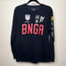 BNGA Black Long Sleeve Graphic Sport Shirt Mens M
