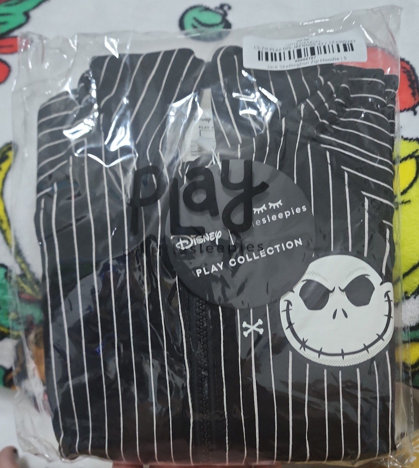 Little Sleepies Jack Skellington hoodie 5Y