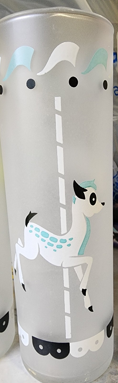 Libby Carousel Tumble glass frosted