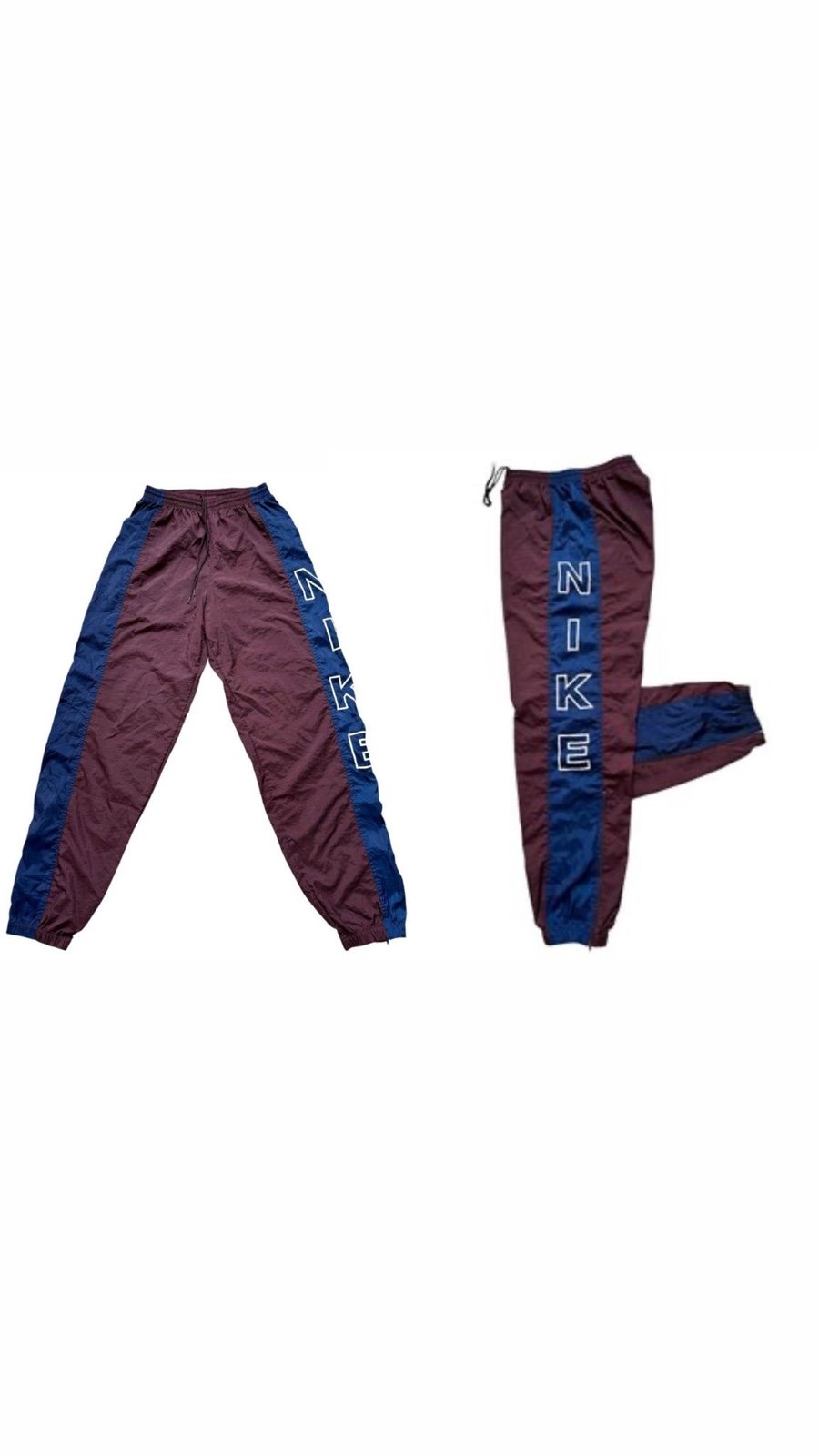 Vintage 90s Nike Side Spell Out Track Nylon Pants Men’s Size XL