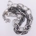 Chunky Chain Multi Layer Silver Necklace, Industrial, Heavy Metal, Steampunk NWT