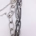 Chunky Chain Multi Layer Silver Necklace, Industrial, Heavy Metal, Steampunk NWT