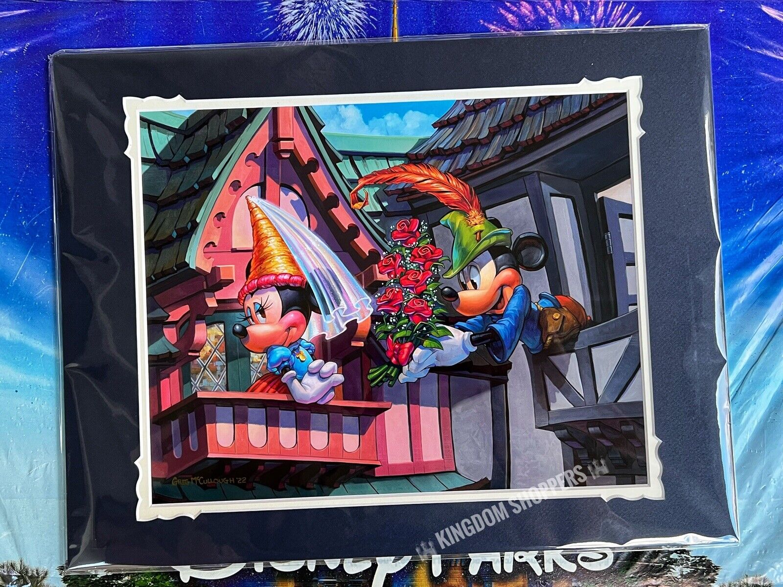2023 Disney Parks Greg McCullough Mickey Minnie Ye Olde Chivalry Print 18” x 1