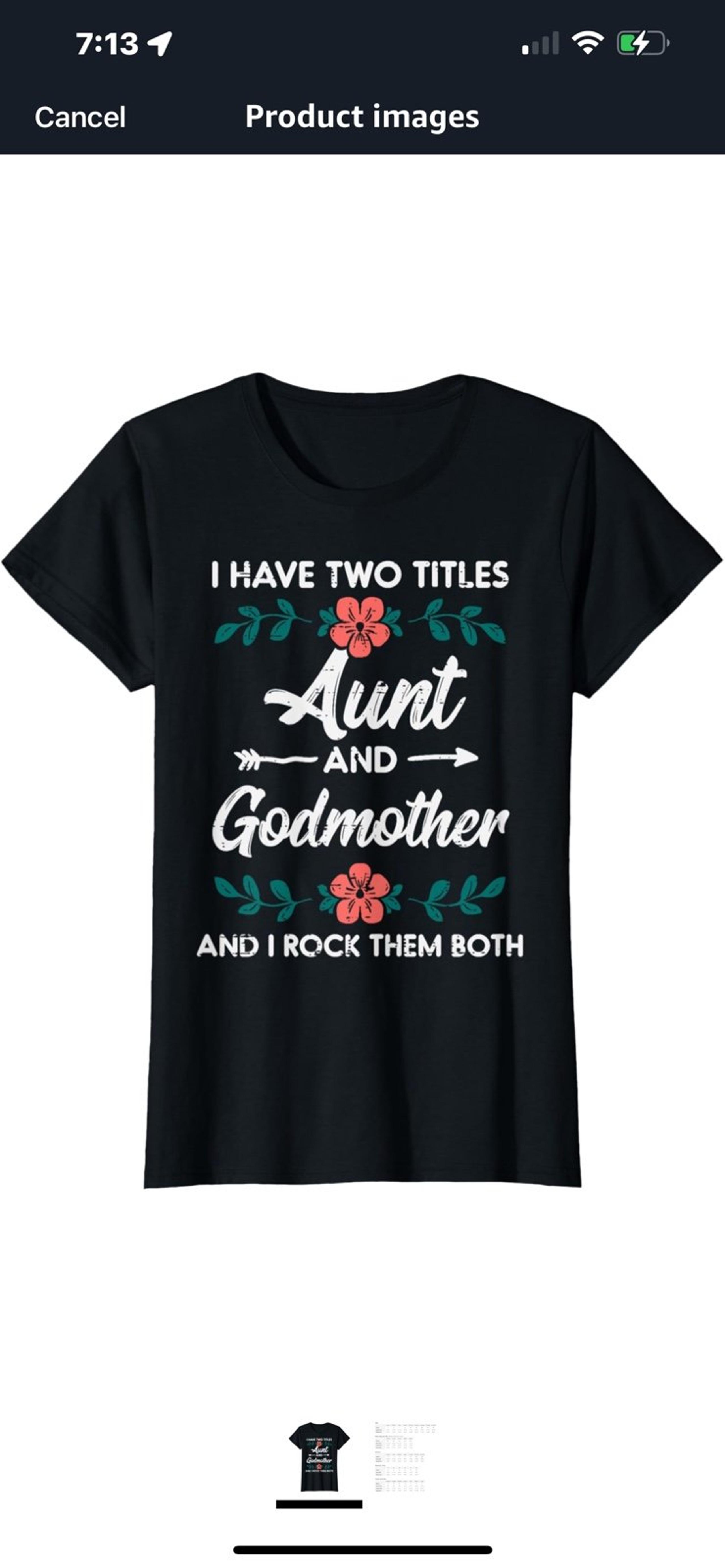 NEW Two Titles Aunt Godmother Mothers Day Aunty Auntie Women T-Shirt