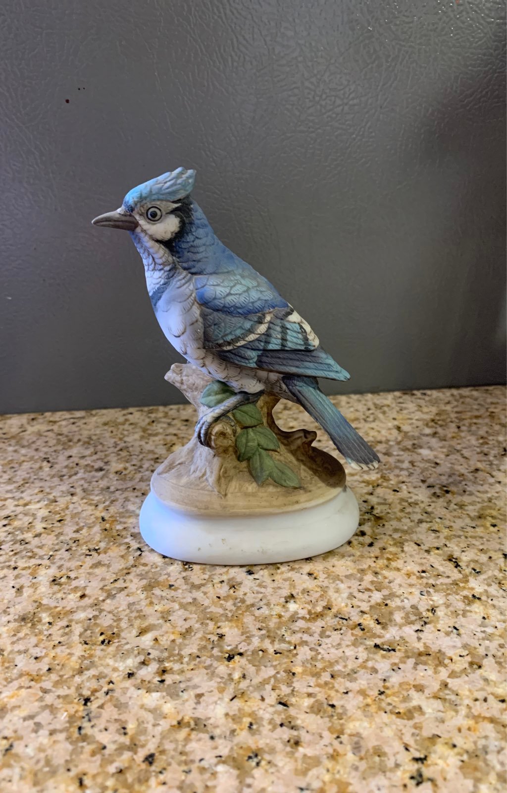 Lefton Pair of Blue Jay Figurines 5\u201d Tall