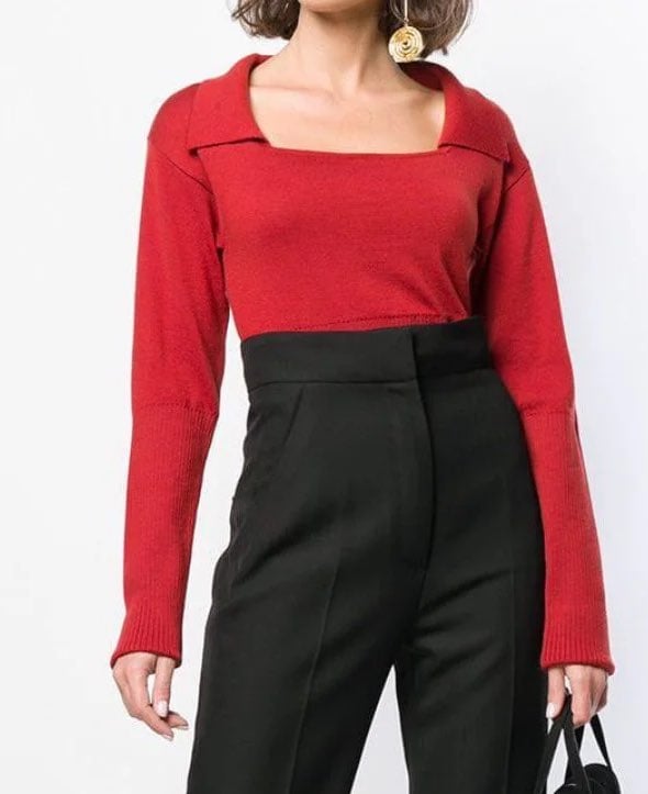 NWT Jacquemus square neck sweater