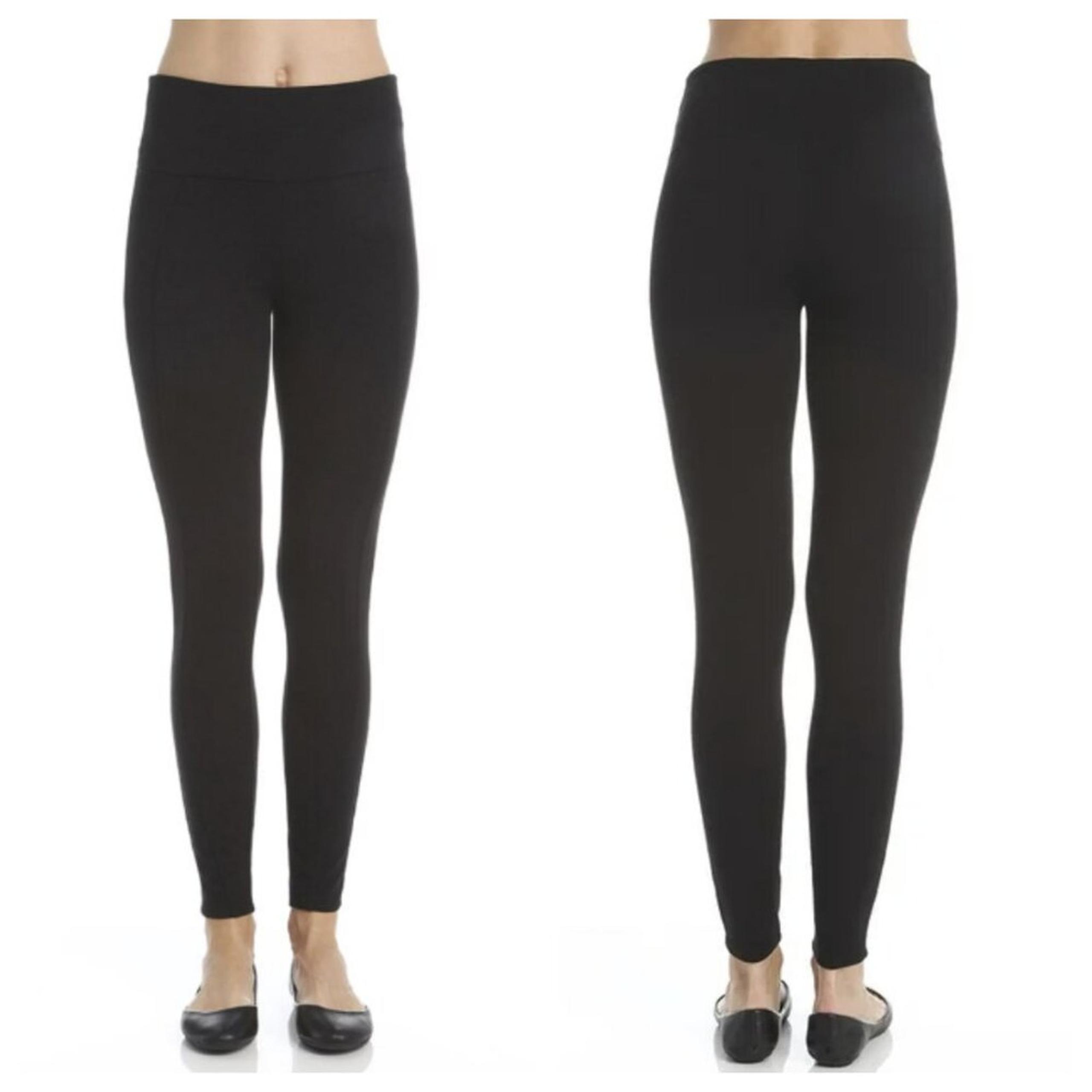 Assets by SPANX Women's Ponte Structured Leggings Black Size L