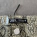 ZARA Premium90s Wide Leg Jeans Snake Skin High Rise Faux Leather
