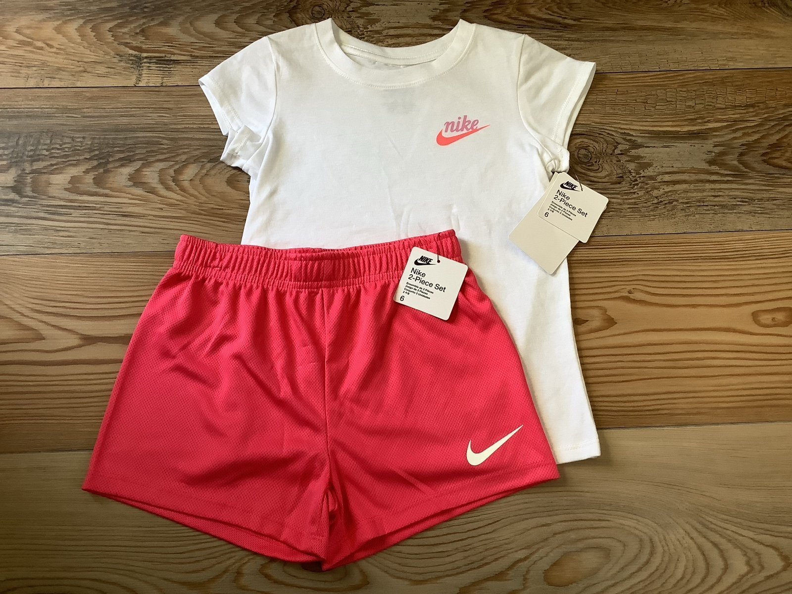 Nike girls 2 pc shorts set size 6(NWT)~PRICE IS FIRM, NO OFFERS ~