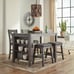 Gray Wash Dining Table with Built in Shelving