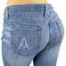 7FAMK A Pocket Long Inseam Flare Leg Jeans
