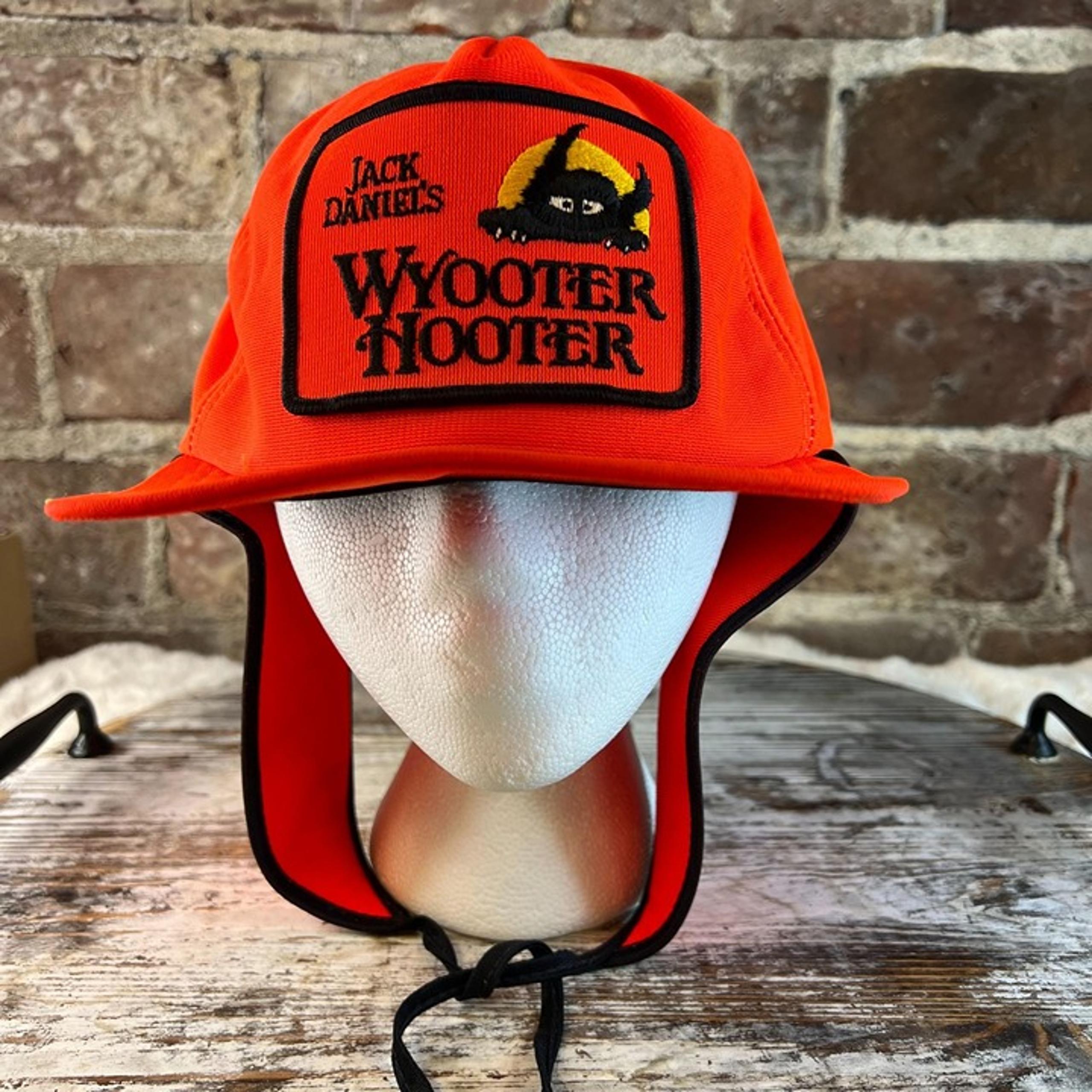 Vintage Wyooter Hooter Hunters Orange Cap Hat Jack Daniels Snapback New Era M/L