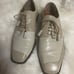 Marco Vicci leather beige and taupe men’s shoes lace with tassel accent SZ13M. P