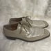 Marco Vicci leather beige and taupe men’s shoes lace with tassel accent SZ13M. P