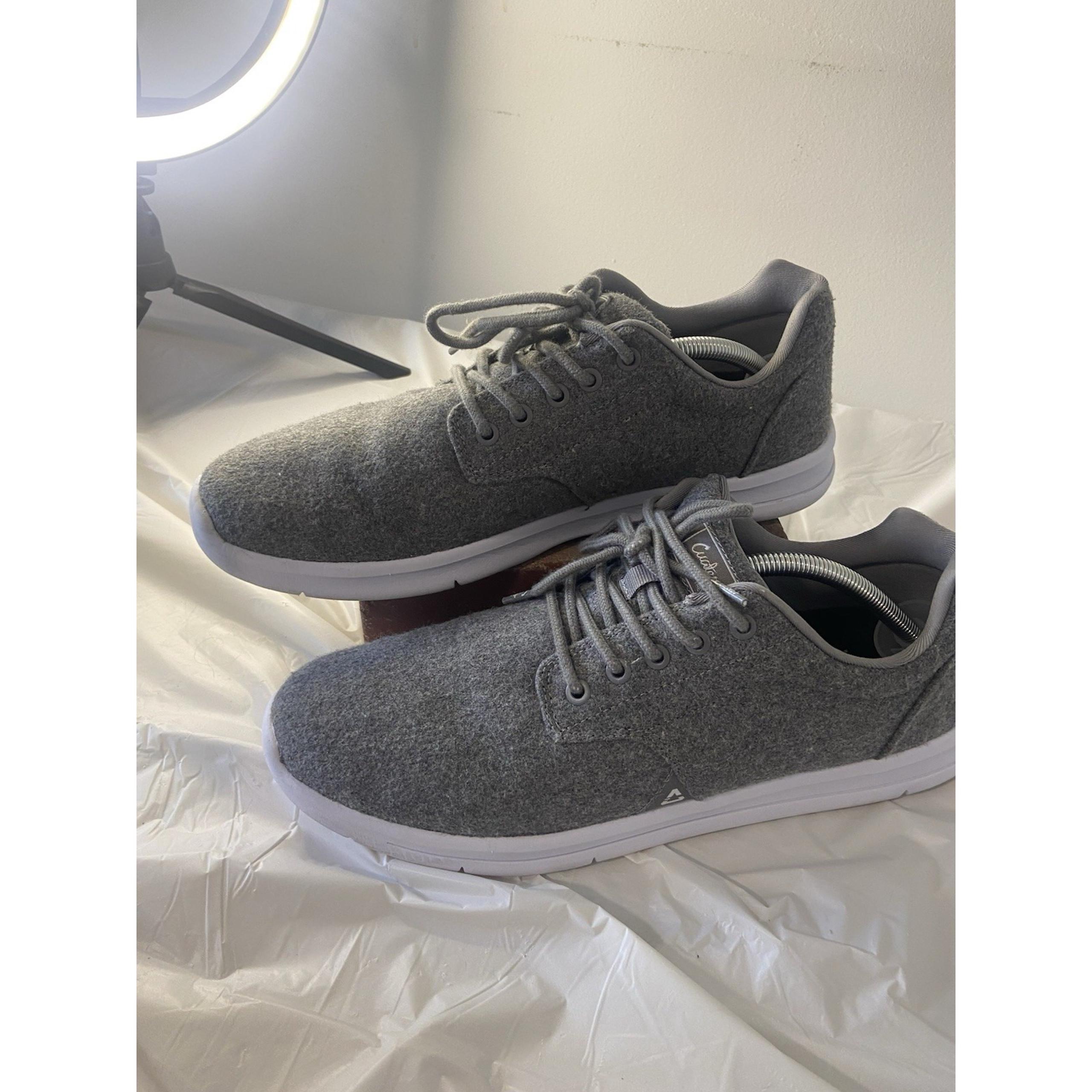 Men's Travis Mathew Cuater Heather Gray Knit Suede Golf Sneakers-Size 12