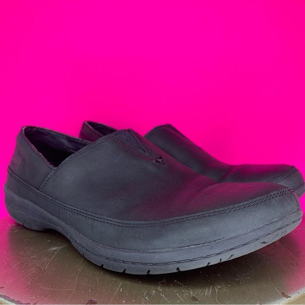 Merrell EncoreKessie Black Leather Slip-On Moc Shoe Sz 9.5