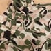Bonpoint olive print textured dots soft cotton smocked skirt ruffle top set