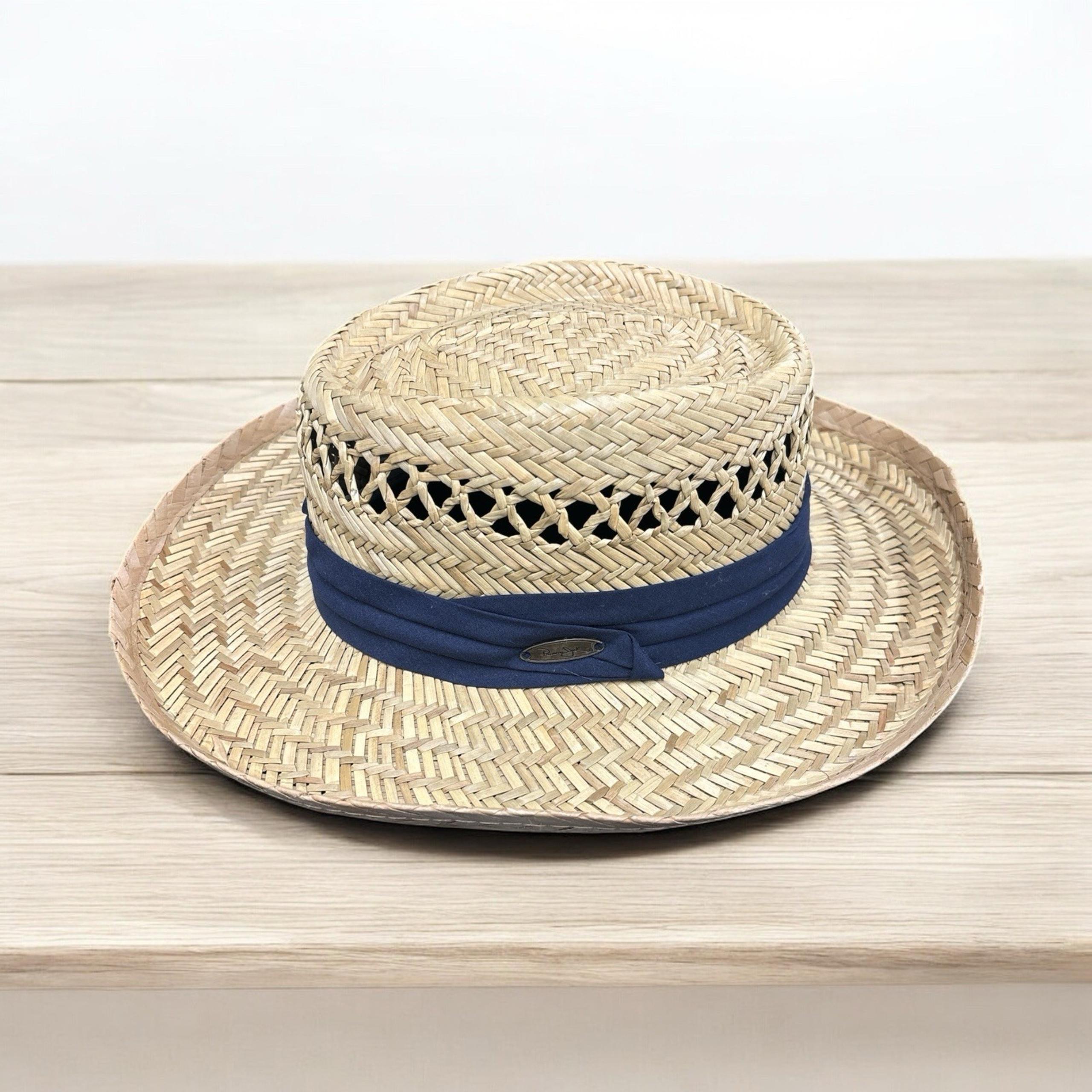 Panama Jack Safari Straw Hat - Lightweight, 3" Big Brim, Inner Elastic Size S/M