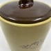 Monmouth Stoneware Pottery USA Tan/Brown Crockware Cookie Jar 1970’s Vtg 8x8