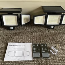 Solar Outdoor Lights 2500LM 210 LED Security Lights with Remote Control