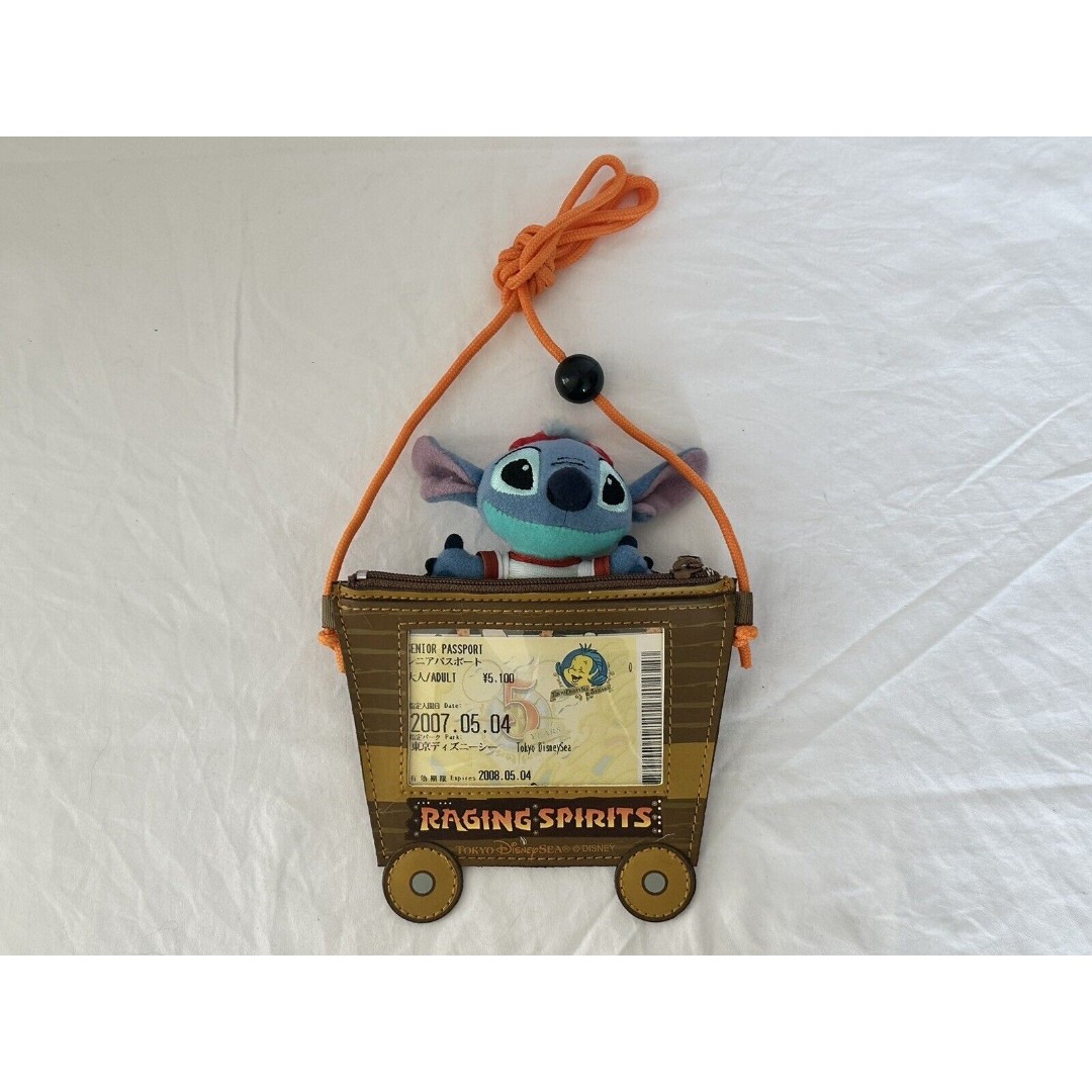 Tokyo Disney Stitch Pass Case Coin Holder Case Japan RARE Used
