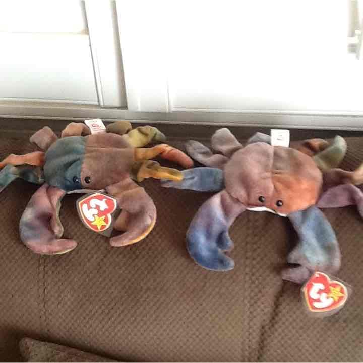 2 Original Ty Claude The Crab Beanie's