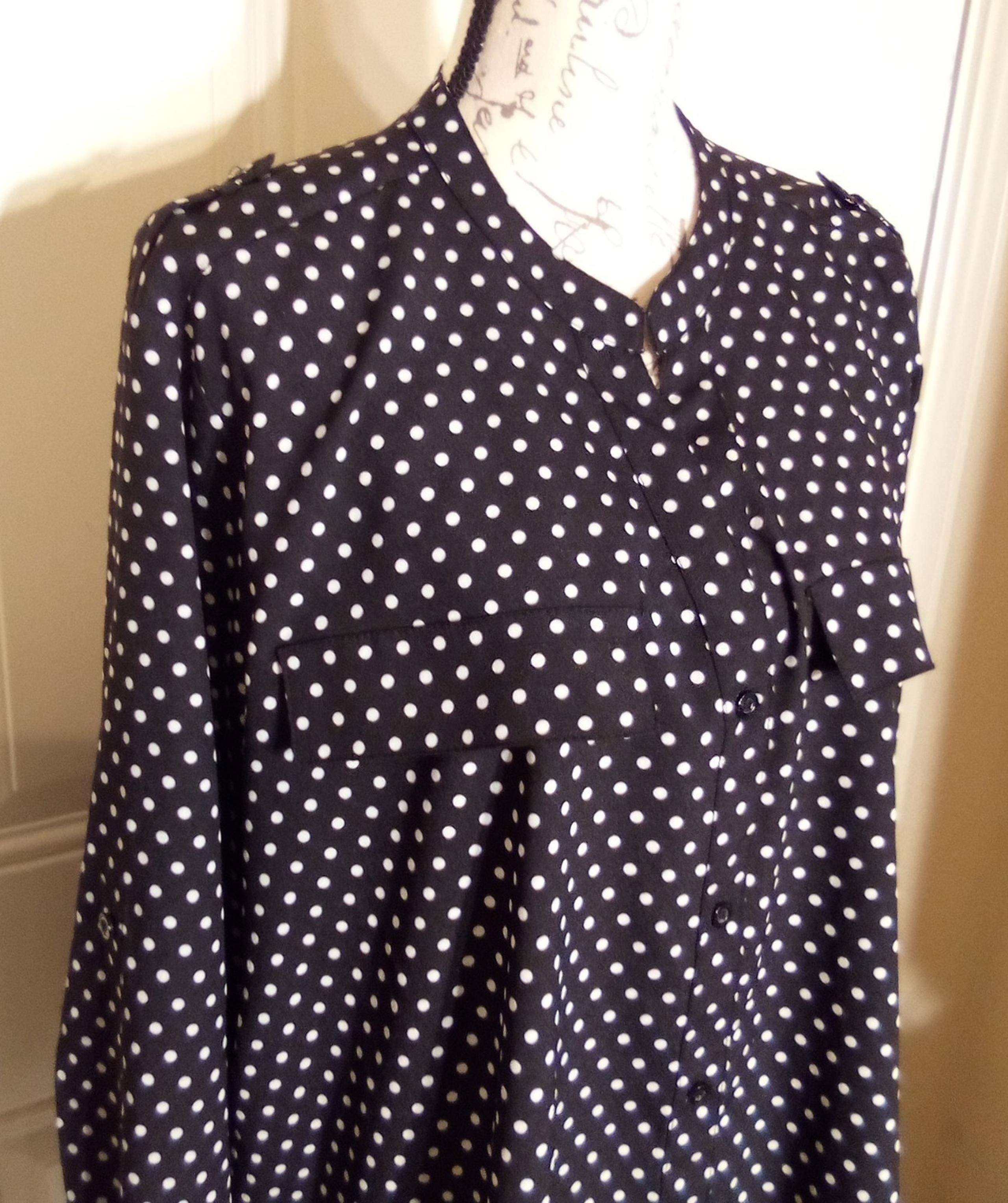 Premise Studio Blouse Women Size 3X Color Black And White
