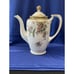Vintage Porcelain Tea Pot Accented Pink Roses and Peacock