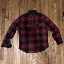 J. Crew Men’s Buffalo Check Heavyweight Work-shirt in Brazen Buffalo Red Ochre
