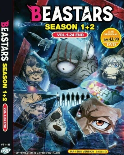 Beastars - Season 1 + 2 (Eps.1-24 end) Anime DVD with English Audio