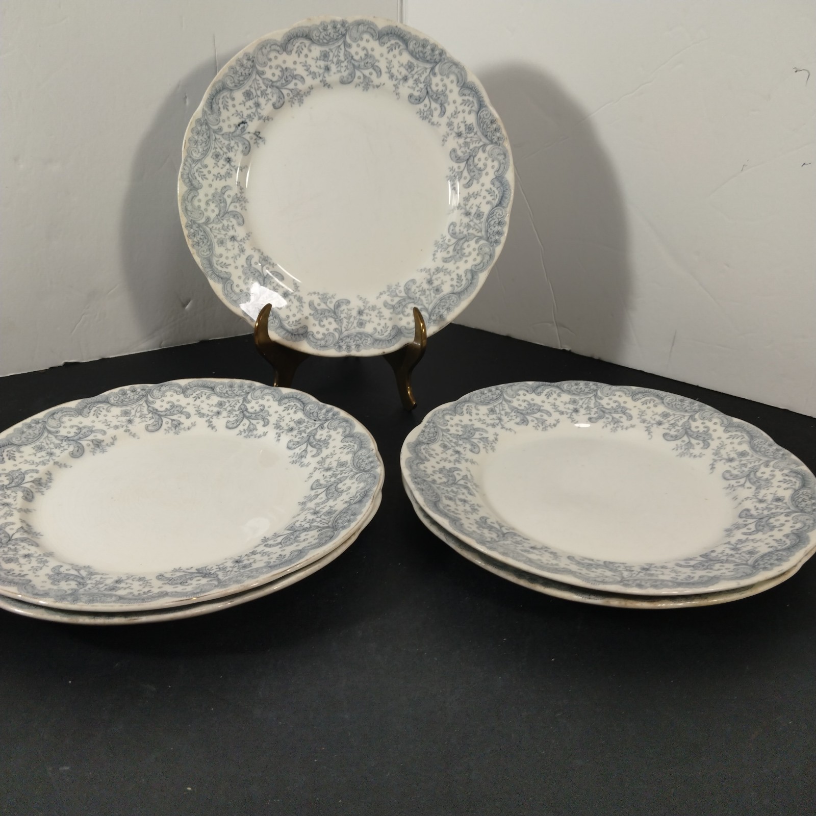 John Maddock and Sons 5 salad plates Seville blue