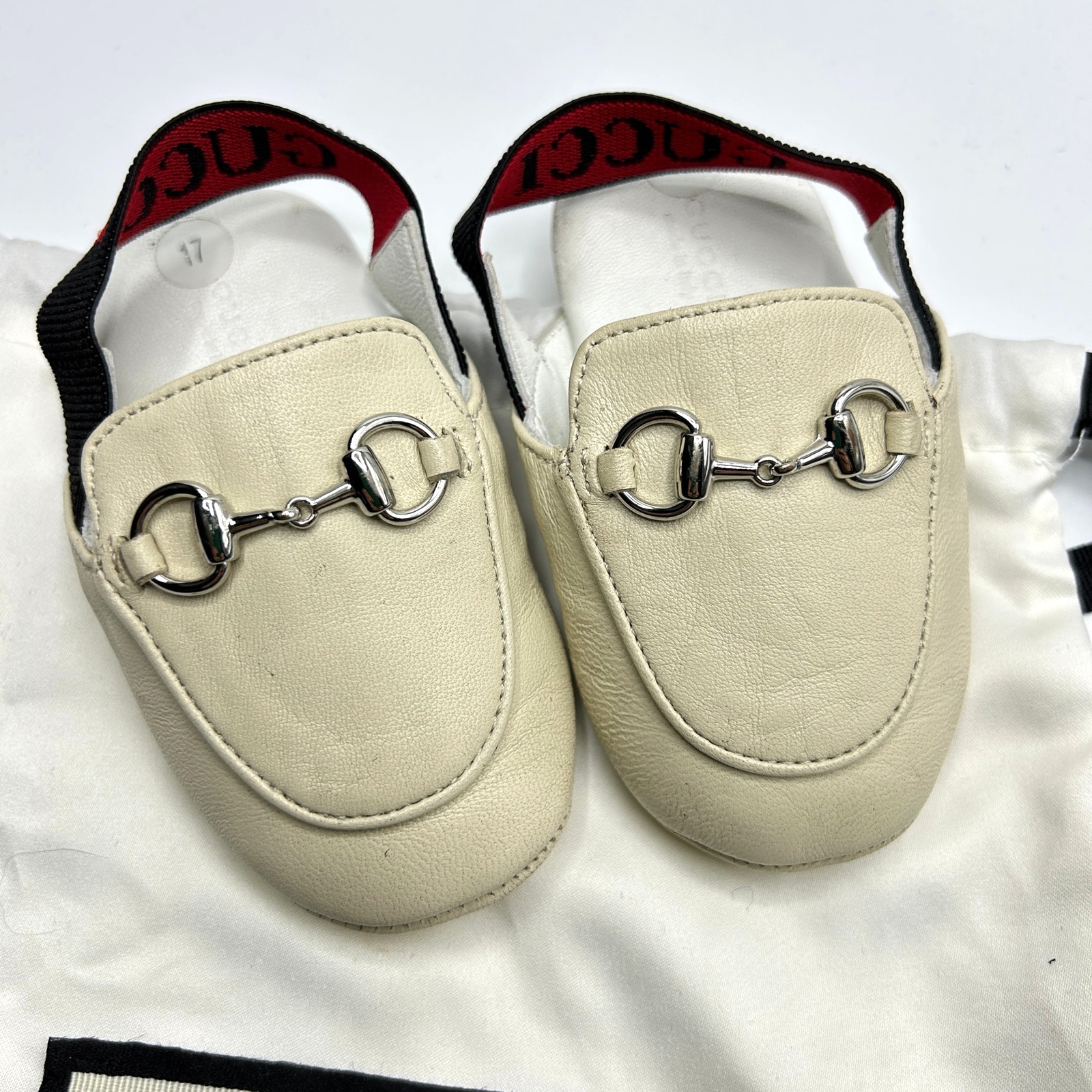 GUCCI Princetown Horsebit Mule Slides Baby Infant Size EU 17 US 1 Leather