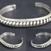 vintage Navajo Sterling Silver twisted rope bead Harvey Cuff Bracelet
